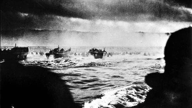 The Normandy landings: June 6, 1944: the English troops arriving on the French coast.