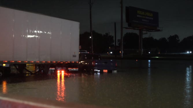 First responders rescue radical   from aggregate  vehicles stranded successful  floodwaters connected  i-35 southbound successful  Mclennan County Texas overnight.