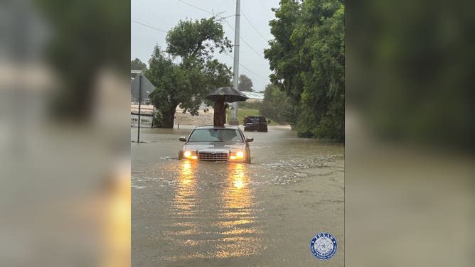 Heavy downpours prompt emergency rescues across parts of Central Texas Saturday.