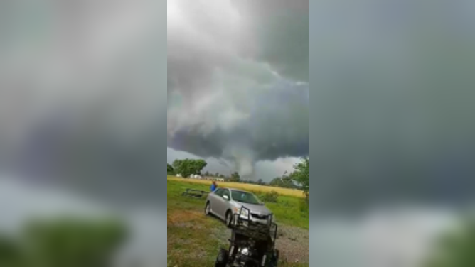 Tornado captured in Mount Vernon, Illinois, Sunday, June 21.