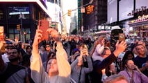 Clear skies are setting the stage for the summer's final Manhattanhenge over New York City
