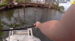 Watch: NYPD officer jumps into creek to save drowning woman in dramatic rescue