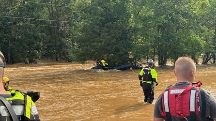 Watch: Drone reveals devastating flash flooding sweeping through southeastern Missouri with more rain to come