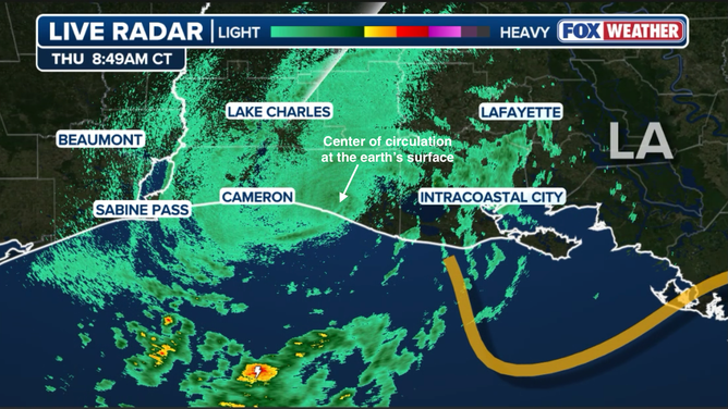 Tropical Storm Bertha on radar as of Thursday morning.