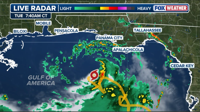 Tuesday morning radar of Tropical Storm Bertha