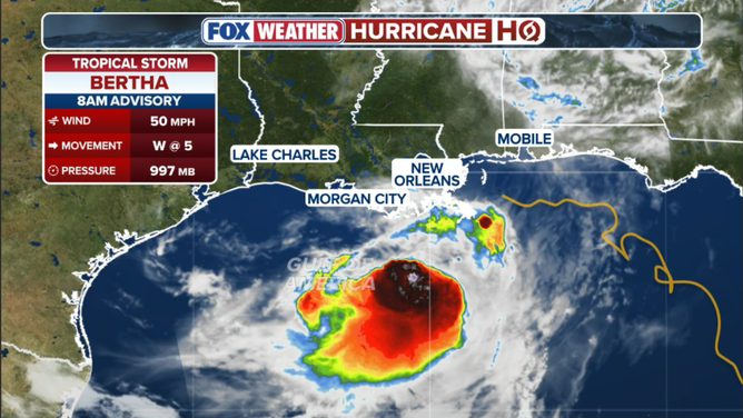 Tropical Storm Bertha stats as of 8 a.m. advisory