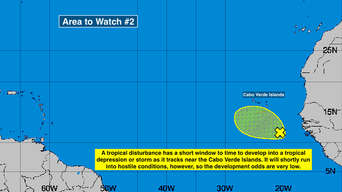 Second area to watch in the Atlantic off the coast of Africa.
