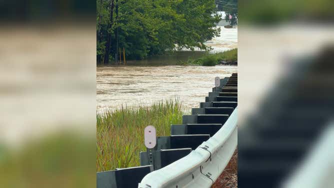Black River in Lesterville, MO is flooded.