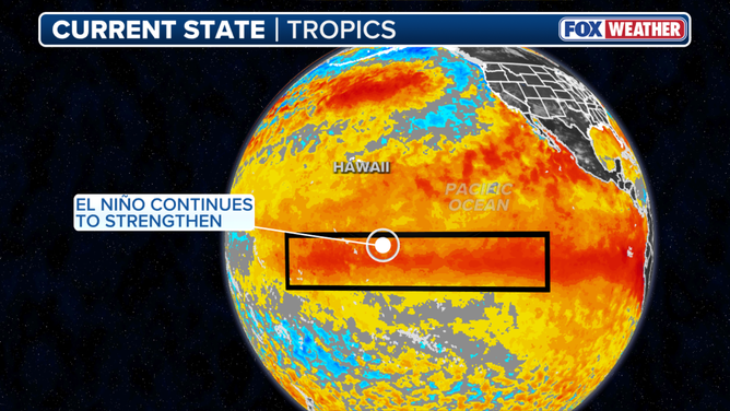 This graphic shows the El Niño zone.