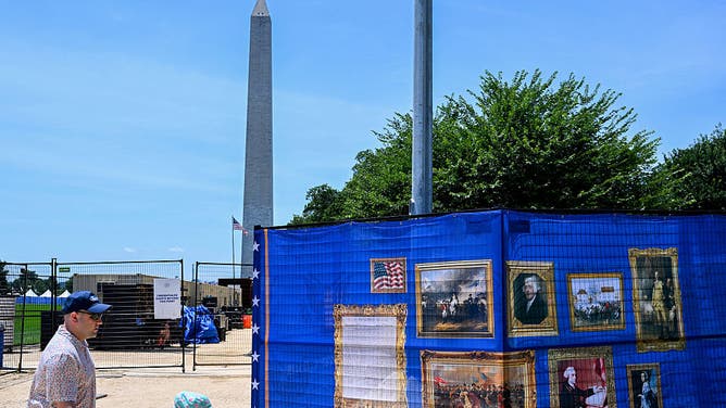 People attend the "Great American State Fair" on the National Mall in Washington, DC, on June 30, 2026.
