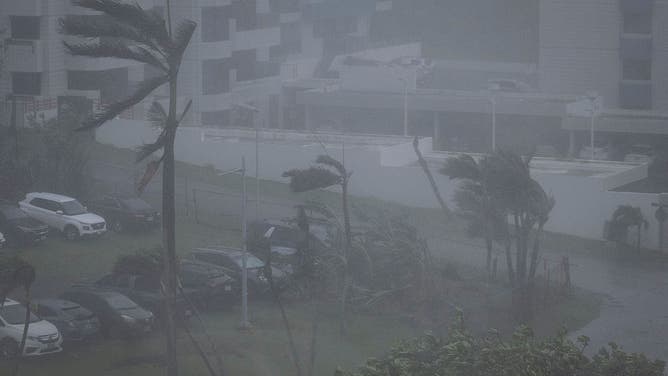 Strong wind brought by Super Typhoon Bavi hits Guam on July 6, 2026. 