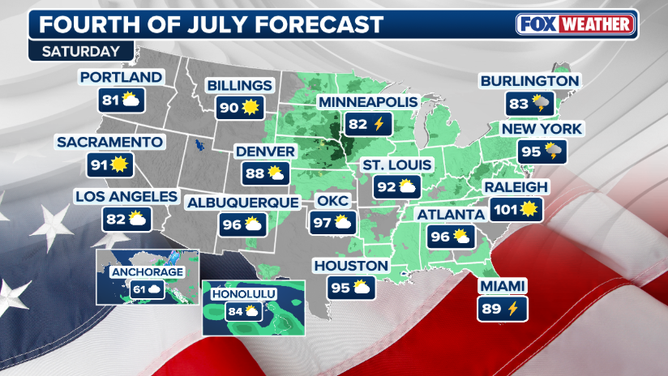 4th of July national forecast outlook
