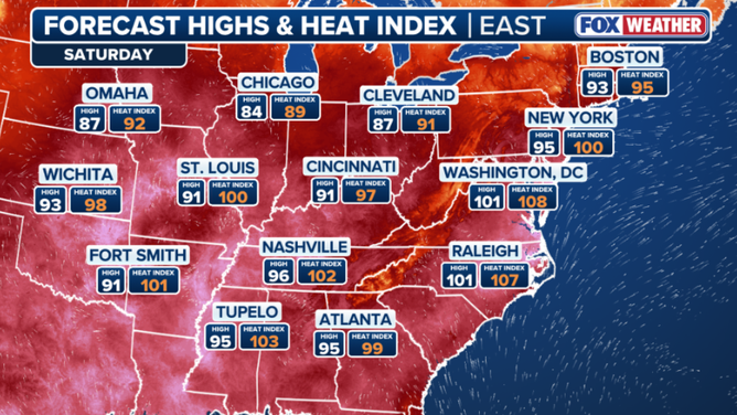 July 4th heat index outlook