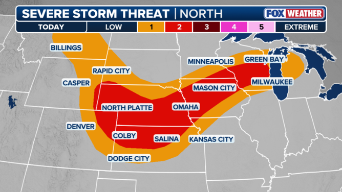 Severe storm threat on Wednesday