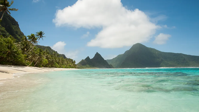 Stunning ocean waters at National Park of American Samoa.