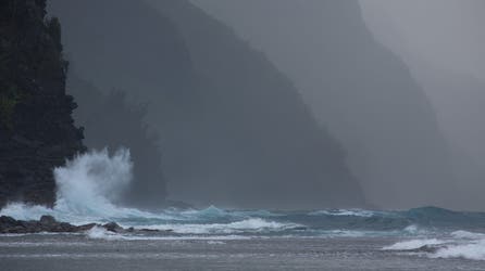 Lala roars back to hurricane strength, putting marine wildlife and historic monument in its path