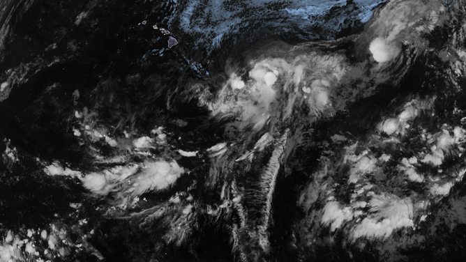 Satellite imagery of the Pacific Ocean on Aug. 13, 2026.