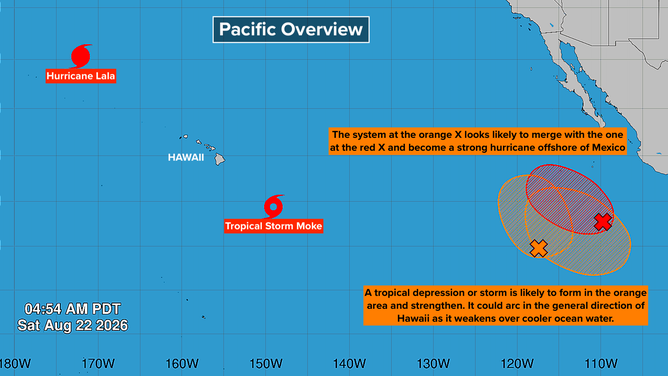Map view of activity in the Pacific basin