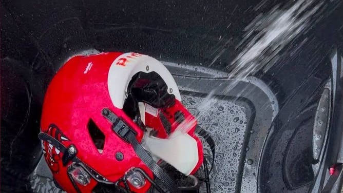 Helmet cleaned out after finding a venomous snake inside.