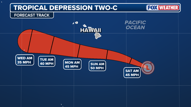 Tropical Depression Two-C forecast