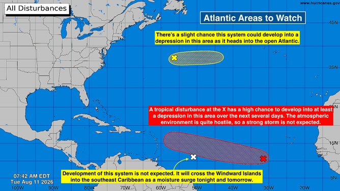 Atlantic Basin on Aug. 11, 2026.