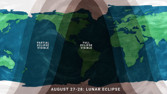 Viewing areas for the August 2026 lunar eclipse.