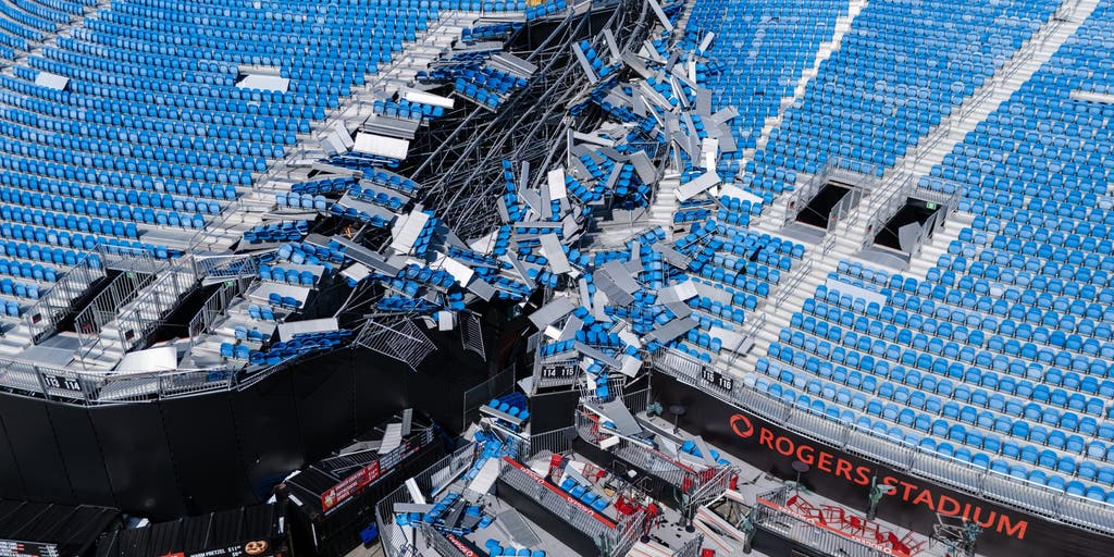 Thunderstruck: Severe storms smash massive 50,000-seat venue ahead of legendary rock 'n' roll concert