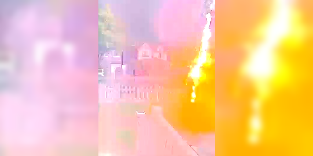 Watch: Man struck by lightning in terrifying moment caught on camera in Staten Island