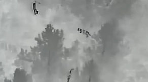See it: Thermal drone captures unexpected visitors running through forest near Colorado school