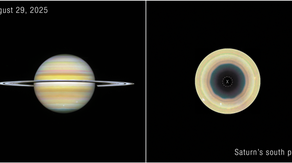 NASA's Hubble Space Telescope reveals giant atmospheric wave around Saturn's South Pole