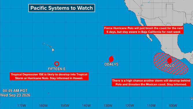 A look at the Pacific on Sept. 23, 2026.