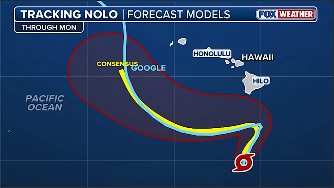 Tropical Storm Nolo forecast model comparion