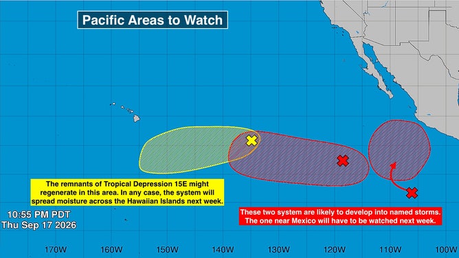 East Pacific outlook as of 8 a.m. on Sept. 18, 2026.