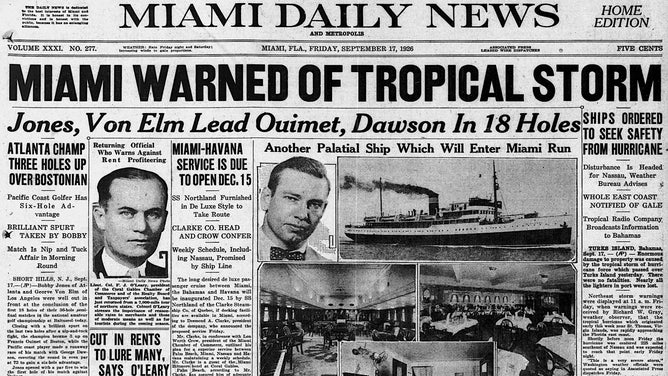 Miami Daily News headline from Sept. 17, 1926.