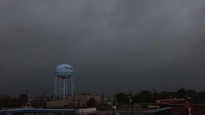 BEAUMONT, TEXAS - SEPTEMBER 1: Tropical Storm Edouard passes over Beaumont on September 1, 2026 in Beaumont, Texas. Edouard, the fifth named storm of the Atlantic hurricane season, is expected to bring heavy rain along the upper Texas coast.