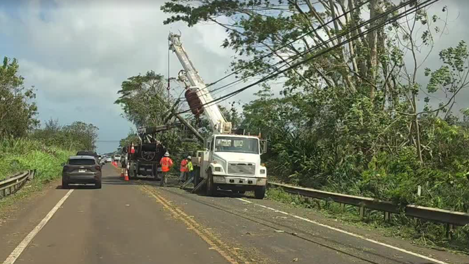 Damage from Hurricane Lowell in Lihue, Hawaii on Tuesday, Sep. 8, 2026.