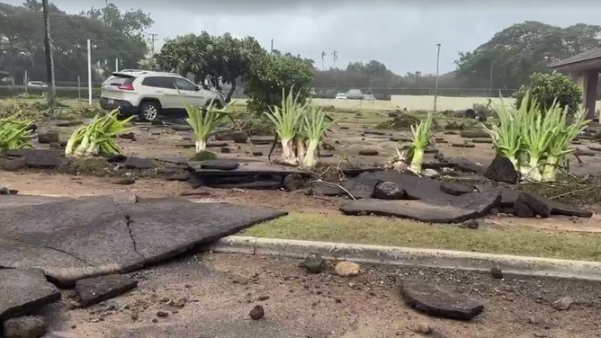 Damage in Poipu, Hawaii, from Hurricane Lowell on Tuesday, Sep. 8, 2026.