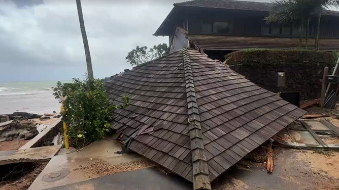 Damage in Poipu, Hawaii, from Hurricane Lowell on Tuesday, Sep. 8, 2026.