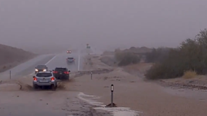 Flooding in Laughlin, Nevada, on Sep. 28, 2026.