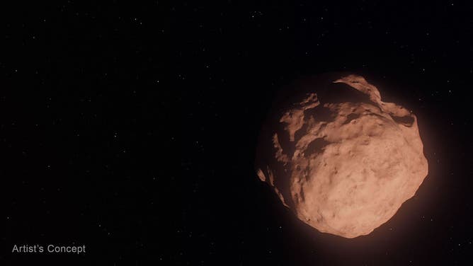 This artist’s concept depicts a Trans-Neptunian Object (TNO), a small, faint, icy body orbiting the Sun beyond the orbit of Neptune.