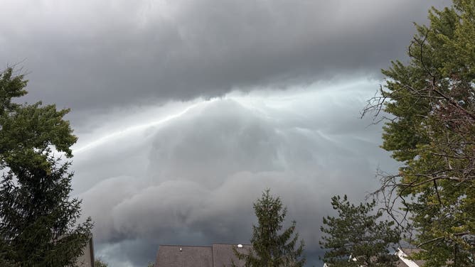 Tornado-warned storm in Mentor, Ohio, on Sep. 3, 2026.