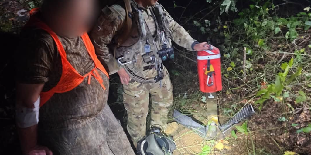 Watch: Army helicopter crew swoops in to rescue hunter lost in Georgia wilderness