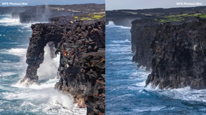Centuries-old lava rock arch in Hawai'i Volcanoes National Park collapses into ocean following Hurricane Nolo