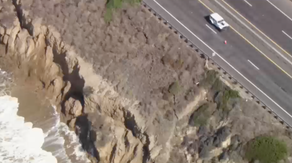See it: Large crack in ground forms on shoulder of iconic Southern California highway