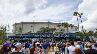 Tropicana Field hosts first playoff game since being devastated by Hurricane Milton as Rays take on Yankees