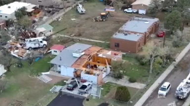 Watch: Santa Fe rocked by first tornado in 50 years as rare twister leaves behind widespread damage