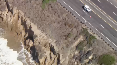 See it: Large crack in ground forms on shoulder of iconic Southern California highway