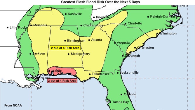 Flash flood threat
