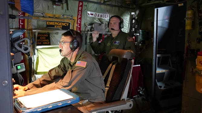 FOX Weather Correspondent Brandy Campbell joins Hurricane Hunters on reconnaissance mission into then-Tropical Storm Isaias on Oct. 7, 2026.