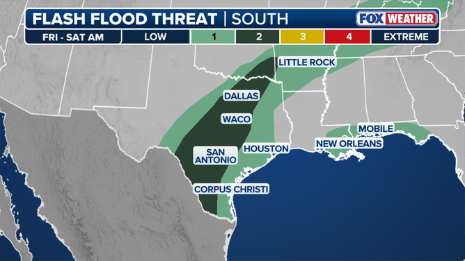 Friday flash flood threat.